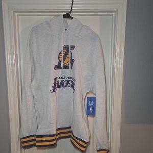 Los Angeles Lakers White and Purple Hoodie
